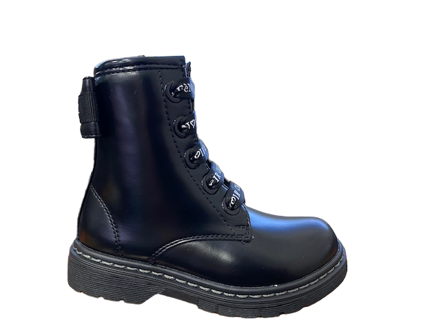 CafèNoir Anfibio da bambina con Zip interna e scritta sul laccio C-1883 1531 nero