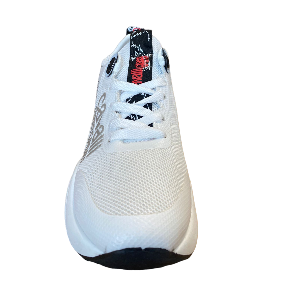 Cavalli Class Sport sneakers casual da donna con zeppa S00CW8635 100 bianco 2