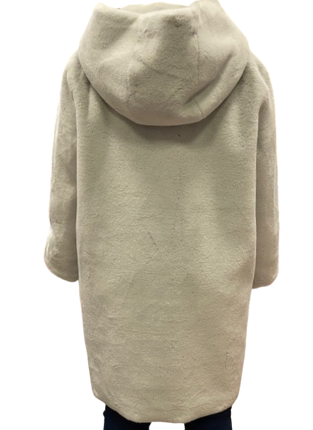Censured Fake fur plain CW1881TFRCN58 Ice Grey dietro