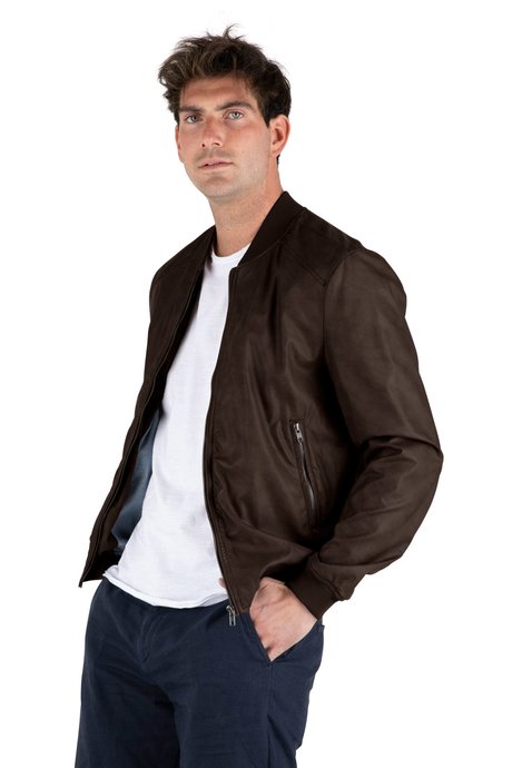 Censured Giacca Bomber da uomo in ecopelle JMLORD T FDUL 10 marrone 1