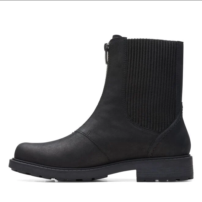 Clarks stivaletto da donna Chelsea con zip anteriore elastico laterale in tessuto Orinoco2 Up 26167568 2 nero 1