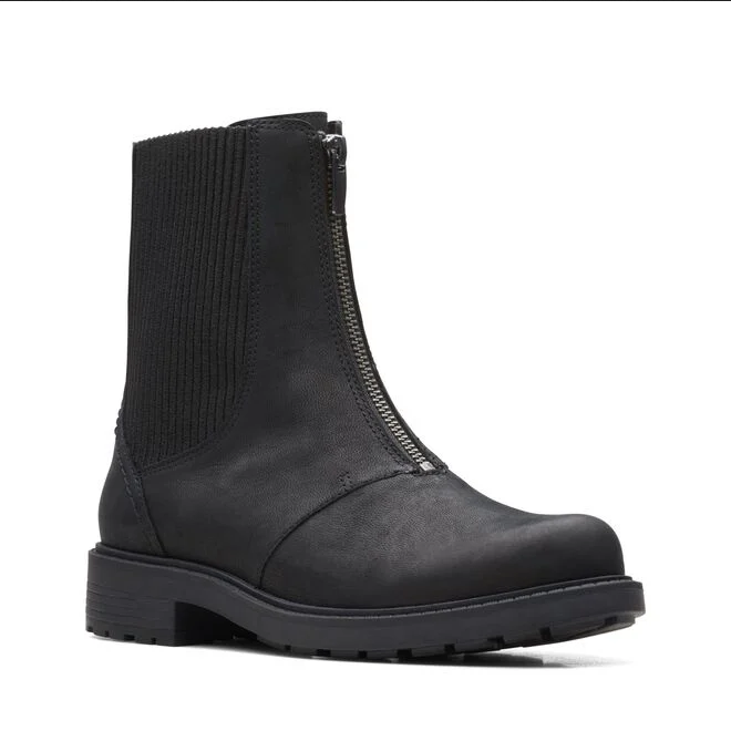 Clarks stivaletto da donna Chelsea con zip anteriore elastico laterale in tessuto Orinoco2 Up 26167568 2 nero 2