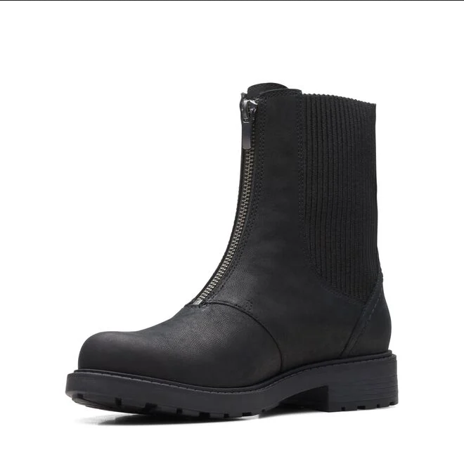 Clarks stivaletto da donna Chelsea con zip anteriore elastico laterale in tessuto Orinoco2 Up 26167568 2 nero 3