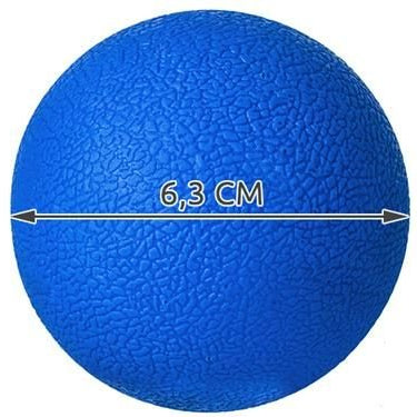 Contes Massage Ball 6cm 03574 Blu Gomma Dura Trigger Point dimensioni