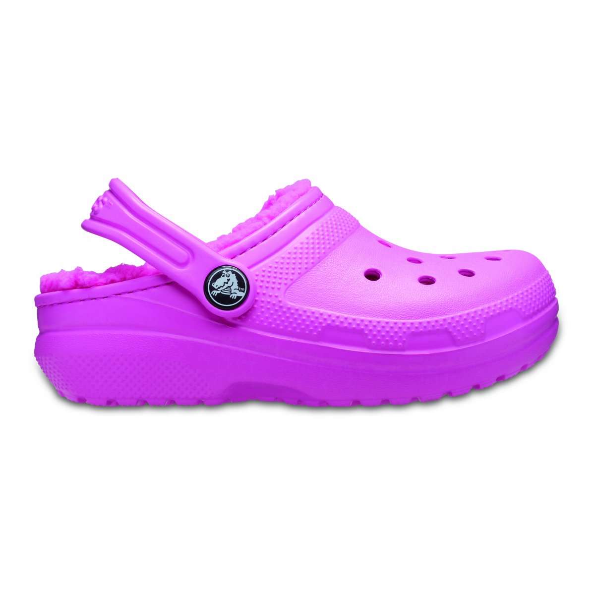 Crocs ciabatta sabot da bambina Classic Lined Clog 203506-6qq rosa elettrico