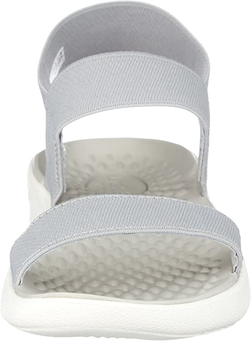 Crocs ciabatta saldalo da donna  LiteRide 205106-00J grigio chiaro dietro