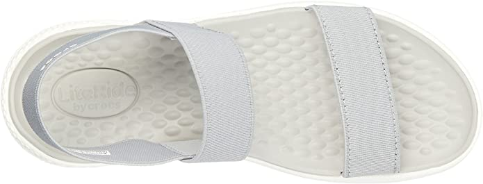 Crocs ciabatta saldalo da donna  LiteRide 205106-00J grigio chiaro vista dall'alto