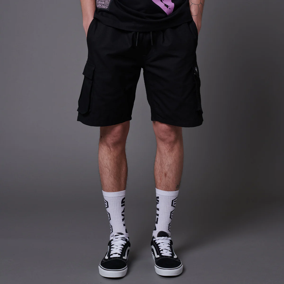 Dolly Noire Pantaloncino Cargo in Cotone Ripstop Easyshort pa901-qe-01 nero
