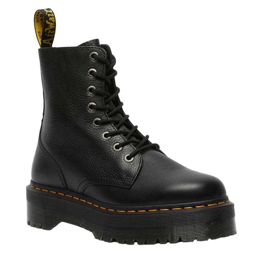 Dr. Martens Stivale anfibio con zeppa da donna in morbida pelle Pisa Jadon III 26378001 nero 1