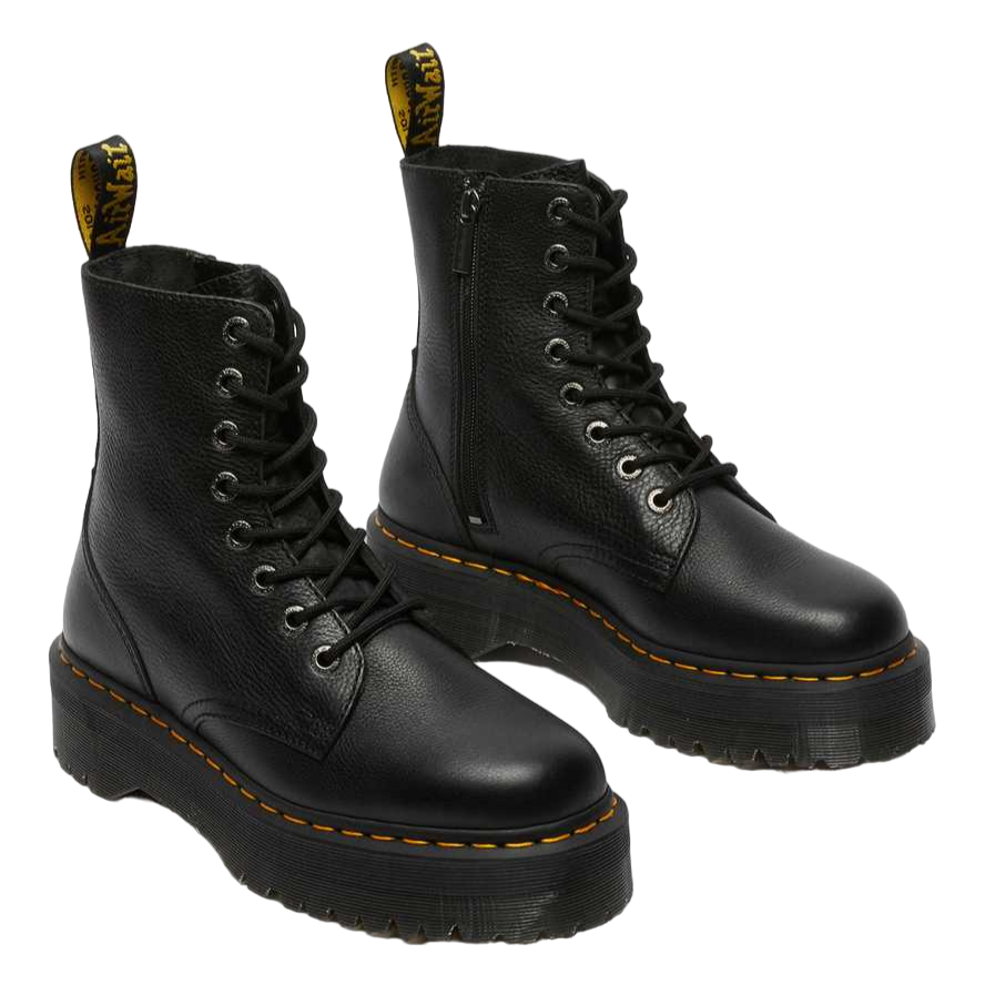 Dr. Martens Stivale anfibio con zeppa da donna in morbida pelle Pisa Jadon III 26378001 nero 2