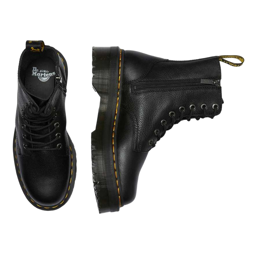 Dr. Martens Stivale anfibio con zeppa da donna in morbida pelle Pisa Jadon III 26378001 nero 5