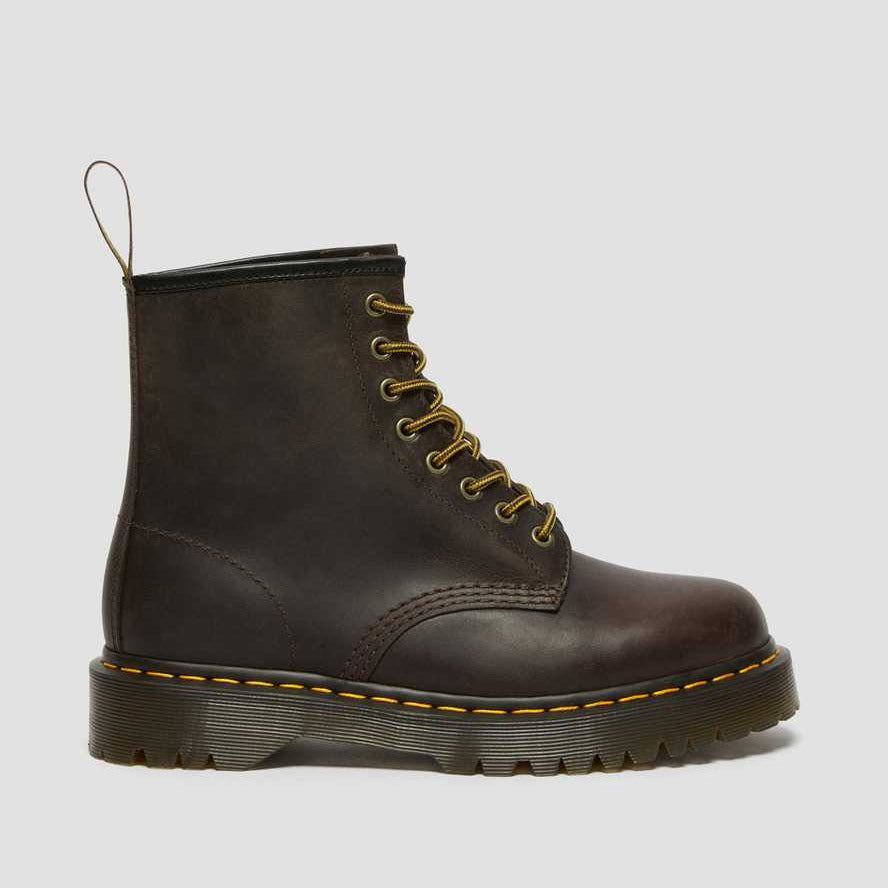 Dr. Martens anfibio 1460 Bex in Pelle Crazy Horse 27894201 marrone scuro