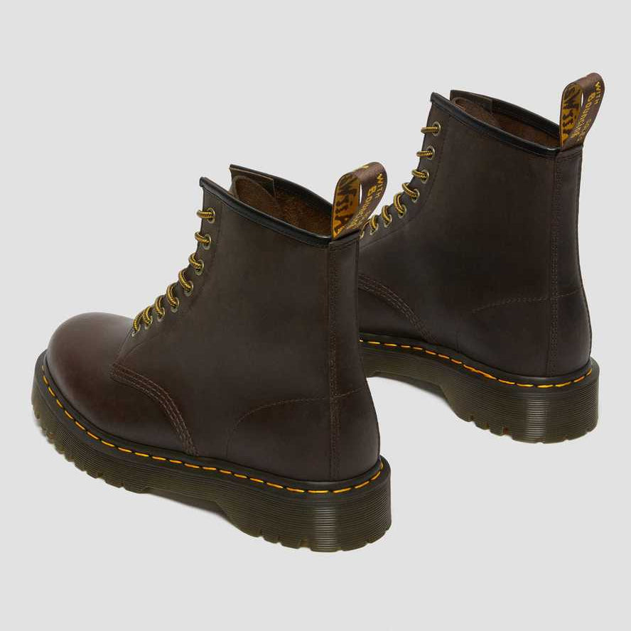 Dr. Martens anfibio 1460 Bex in Pelle Crazy Horse 27894201 marrone scuro coppia
