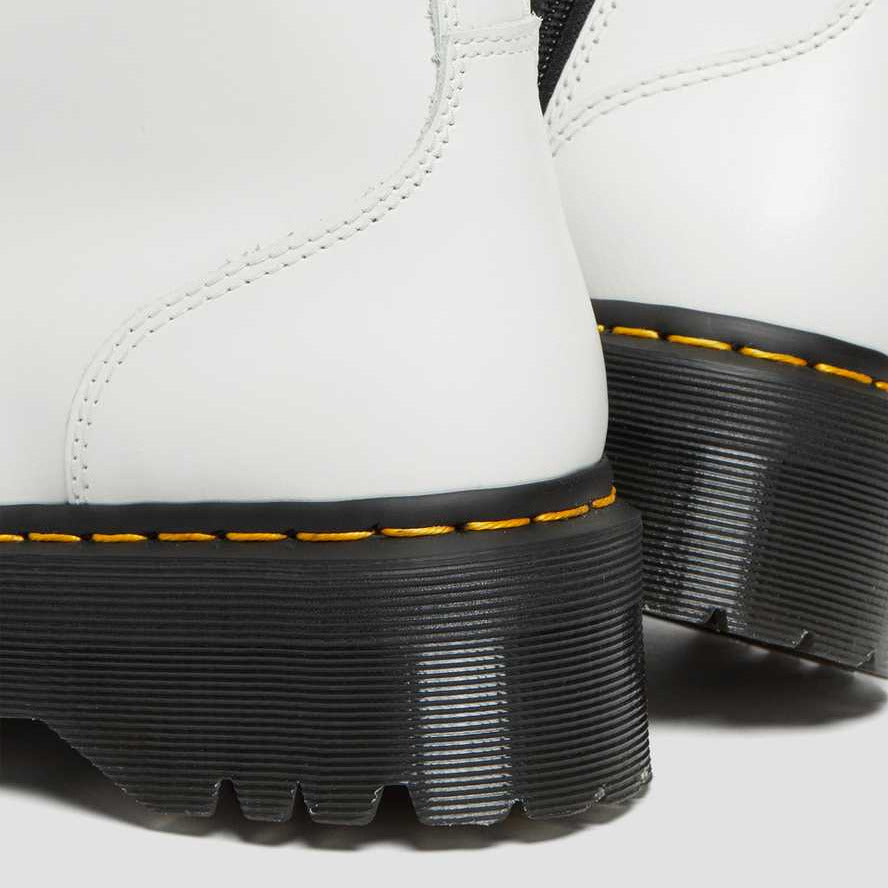 Dr. Martens anfibio alto con zeppa JADON Polished Smooth 15265100 bianco suoia