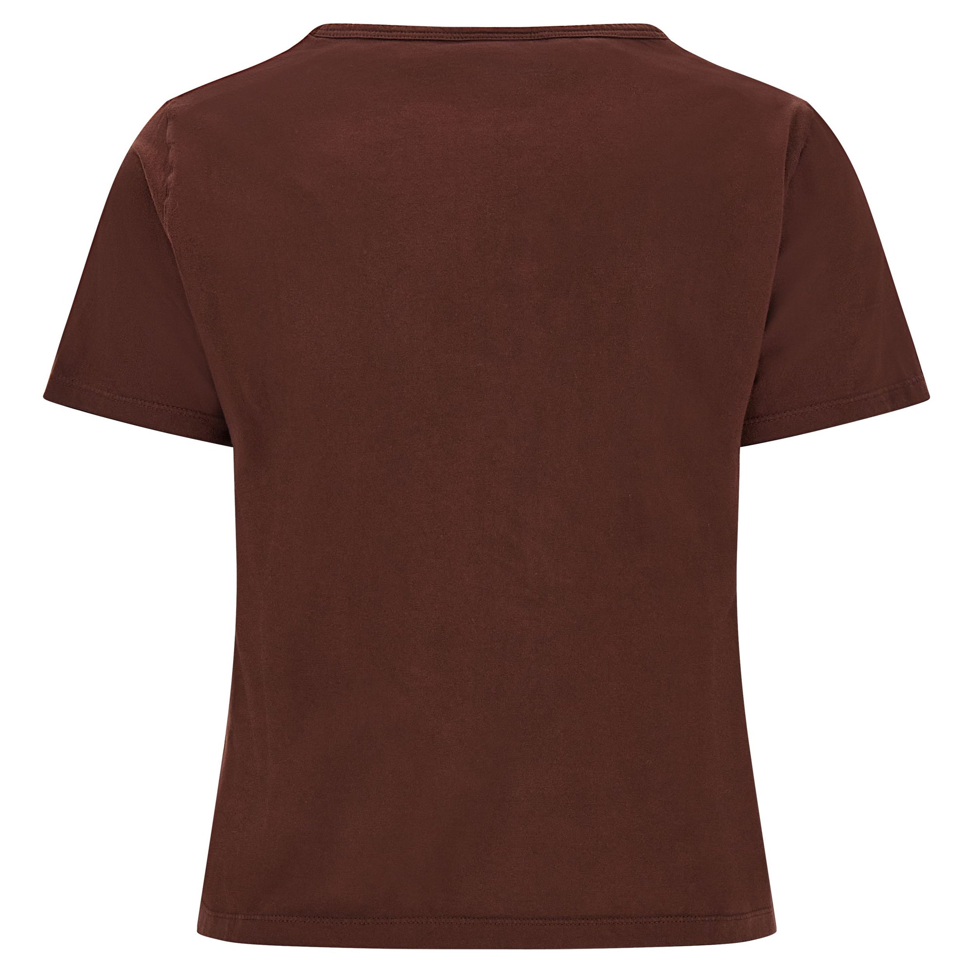 Freddy T-shirt crop top comfort in jersey leggero FAIRC022X M79X Chocolate Fondant Direct Dyed