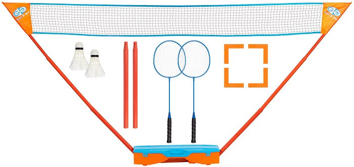 Get &amp; Go Set Badminton Instant 65KC blu arancio