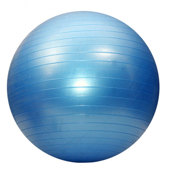 Gym Ball Contes 65cm colore azzurro in gomma antiscivolo per pilates, fitness e riabilitazione, taglia universale professionale