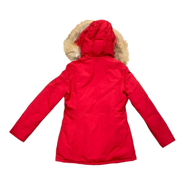 Happer giubbotto da donna con cappuccio e pelliccia 69915 621 rosso 1