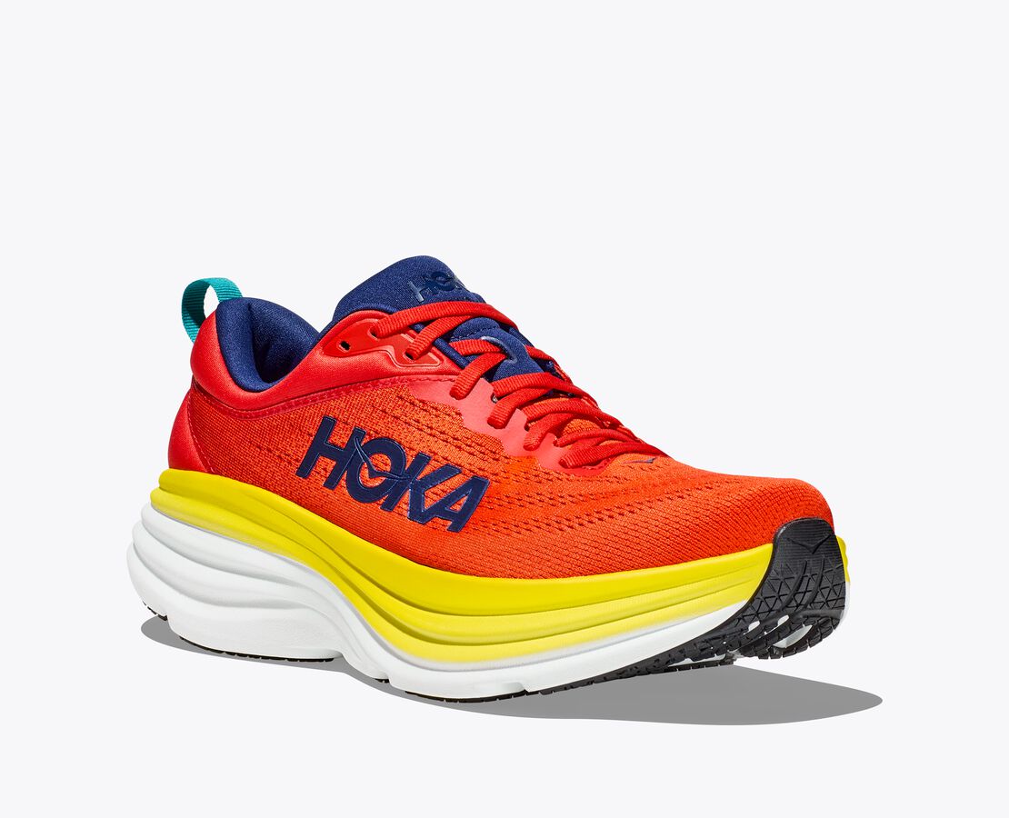 Hoka One One scarpa da corsa da uomo M Bondi 8 1123202/RAFL rosso fuoco 1