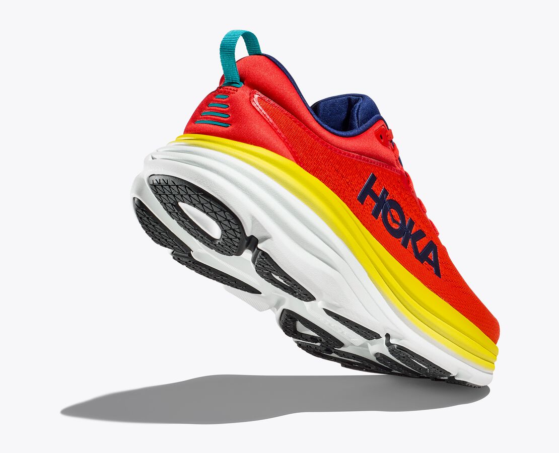 Hoka One One scarpa da corsa da uomo M Bondi 8 1123202/RAFL rosso fuoco 2