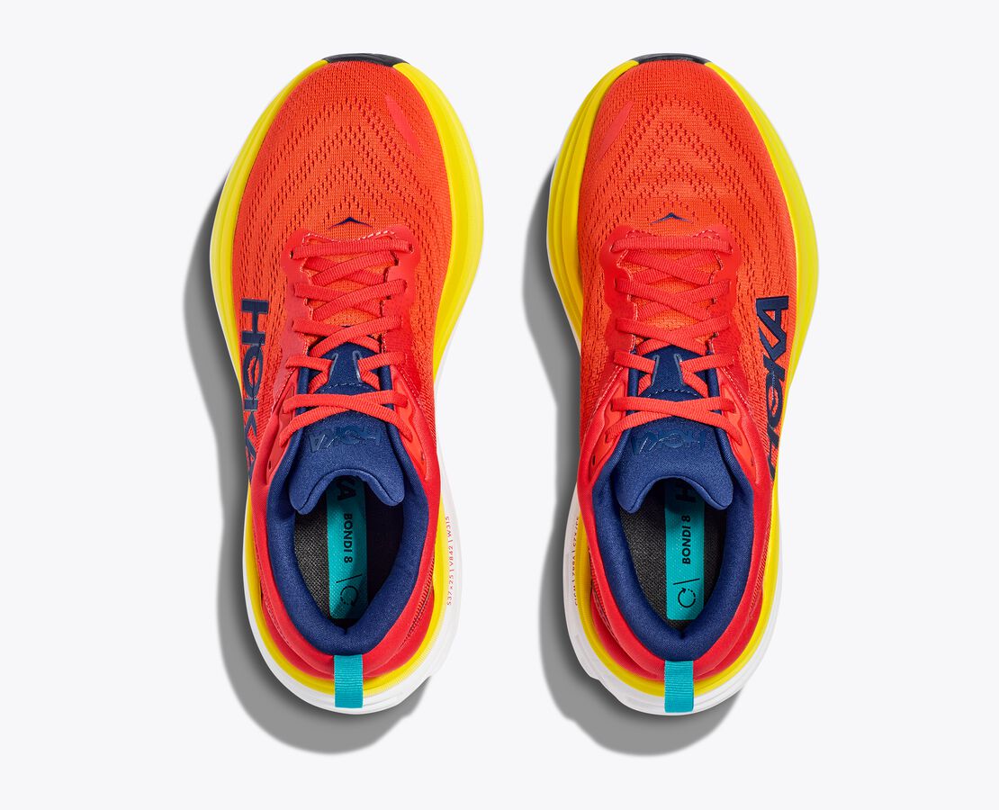 Hoka One One scarpa da corsa da uomo M Bondi 8 1123202/RAFL rosso fuoco 5