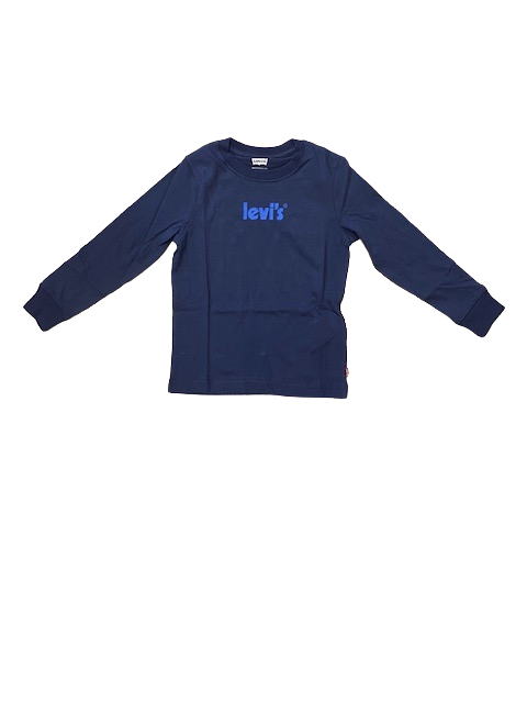 Levi&#39;s Kids T-shirt manica lunga Poster Logo navy