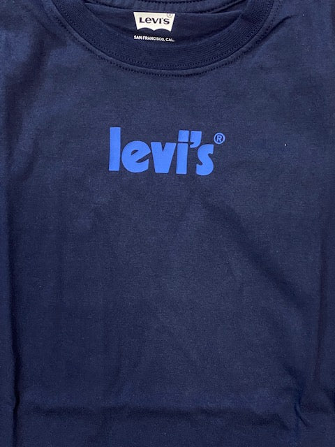 Levi&#39;s Kids T-shirt manica lunga Poster Logo navy