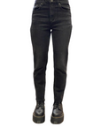 Griffai Pantalone Jeans da donna Mom Sfrangiato DGF2012 black