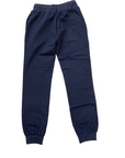 Hangar93 Pantalone in cotone garzato da bambino con tasche e polsino al fondo Z306B BLU01 blu