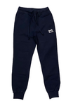Hangar93 Pantalone in cotone garzato da ragazzo con tasche e polsino al fondo Z306J BLU01 blu