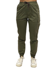 Hangar93 Pantalone militare in cotone con 1 tasca laterale Z2641J MIL02 verde army