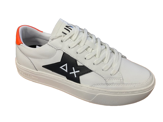 Sun68 Sneakers da uomo Skate Z42125 0164 bianco-arancio fluo