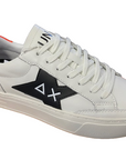 Sun68 Sneakers da uomo Skate Z42125 0164 bianco-arancio fluo