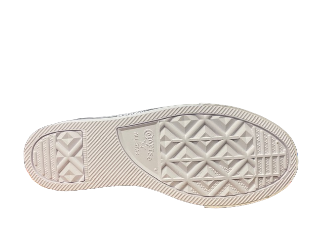 Converse scarpa sneakers alta in pelle sintetica con zeppa Chuck Teylor All Star Eva Lift HI A02485C nero bianco