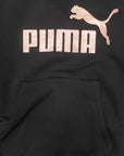 Puma Felpa da ragazza con cappuccio e tasca marsupio ESS+ 2 stampa logo 670310 11 nero rosa oro