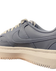 Nike scarpa sneakers con zeppa Court Vision Alta Leather DM0113 400 celeste polvere bianco