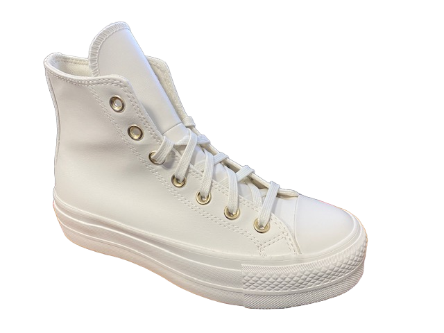Converse sneakers alta con zeppa 
Chuck Taylor All Star Lift A03719C bianco
