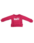 Levi's Kids Felpa girocollo leggera da ragazza Poster Logo 4EF955 A5F raspberry sorbet