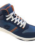 Lotto sneakers alta da ragazzo con zip e laccio Rocket AMF III Mid Jr 218155 6Y3 ocean blue-dark blue