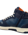 Lotto sneakers alta da ragazzo con zip e laccio Rocket AMF III Mid Jr 218155 6Y3 ocean blue-dark blue