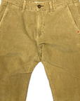 Trez Pantalone elasticizzato da uomo in velluto a coste piccole Prot-Cord T M45732 306 beige
