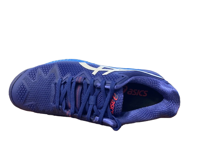 Asics scarpa da tennis da uomo Gel Resolution 8 1041A079 405 blu bianco