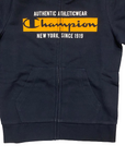 Champion Tuta da ragazzo in cotone garzato giacca con cerniera intera e pantalone con polsino 306180 BS501 NNY blu