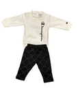 Champion Tuta infant felpa girocollo pantalone con polsino 404504 WW001 wht/bnk bianco-nero