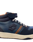 Lotto sneakers alta da ragazzo con laccio elastico e velcro Rocket AMF Mid CL S 218154 6Y3 ocean blue-dark blue