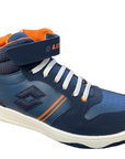 Lotto sneakers alta da ragazzo con laccio elastico e velcro Rocket AMF Mid CL S 218154 6Y3 ocean blue-dark blue