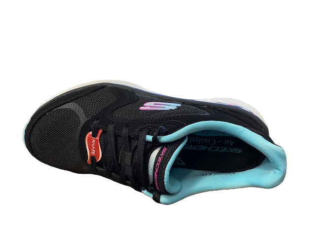Skechers scarpa da donna per il tempo libero Arch Fit D&#39;Lux 149686/BKBL black-blue