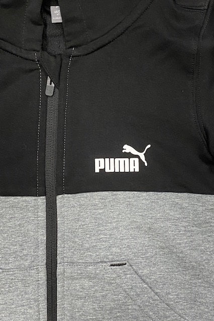 Puma Felpa junior full zip Power 849234-51 black-medium grey