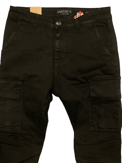 Smithy&#39;s Pantalone con tasconi ed elastico al fondo 803 nero
