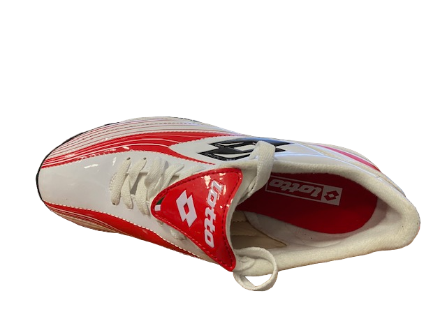 Lotto scarpa calcetto da uomo TF Zhero flash tre K5044 white/F.red